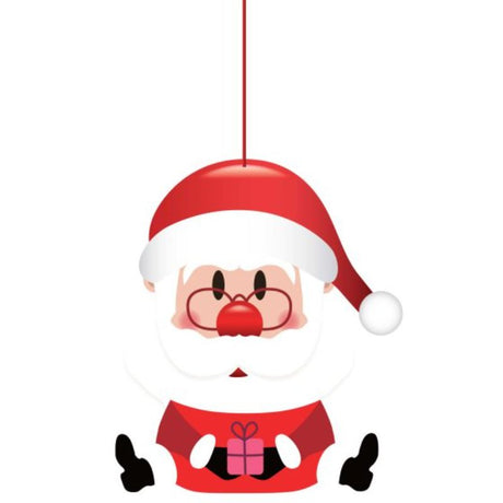 Santa Door Hanger Decoration features a vibrant design, perfect for adding festive cheer to any home or office this Christmas.