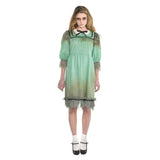 Elegant women’s Halloween dress featuring intricate detailing, perfect for spooky events and cosplay. Size 10-12.