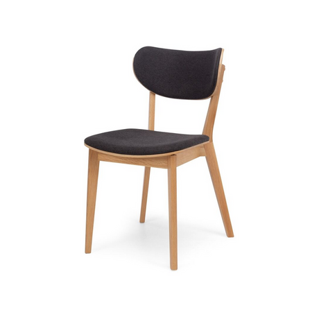 Zurich Dining Chair featuring solid oak, high-density foam seat, and minimalist Scandinavian design with easy-clean upholstery.