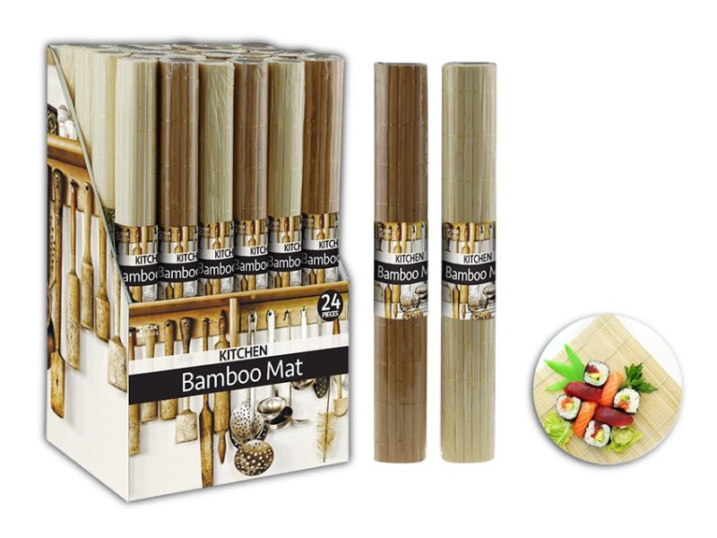 Set of 24 eco-friendly bamboo mats, stylish and durable, ideal for yoga, meditation, or as decorative home accessories.