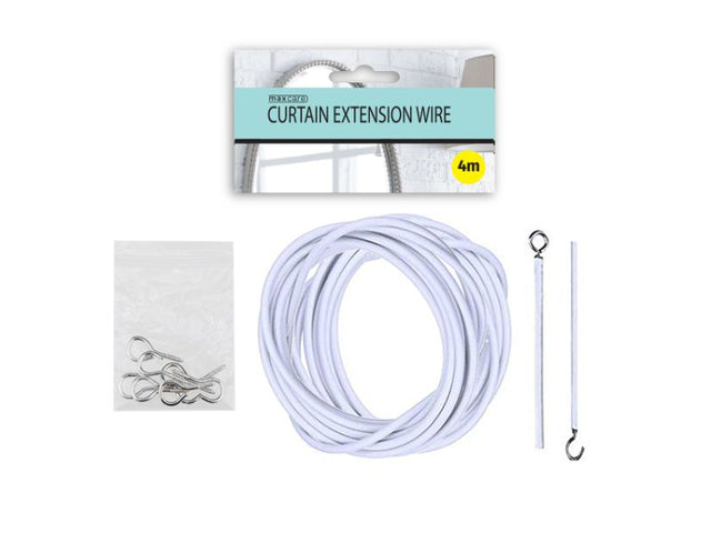 Curtain Extension Wire set of 24, each 4m long, perfect for hanging lightweight curtains and enhancing home decor.