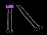 Durable MaxTreat choke chain set of 24 for dog training, adjustable up to 60cm, features dual O-ring design for easy use.