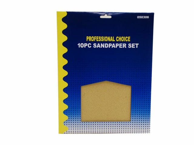 Premium sandpaper set with 10 sheets per pack, ideal for woodworking, metalworking, and automotive projects. Total 48 packs.