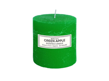 Set of 48 Rustic Green Apple scented candles, each 6.3 x 7cm, enhancing any space with fresh, crisp aromas.