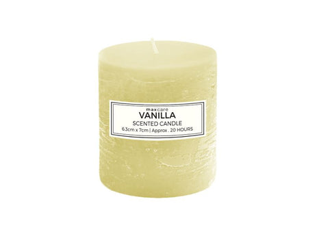 Set of 48 ivory Rustic Vanilla scented candles, 6.3 x 7cm, perfect for creating a warm and inviting ambiance.