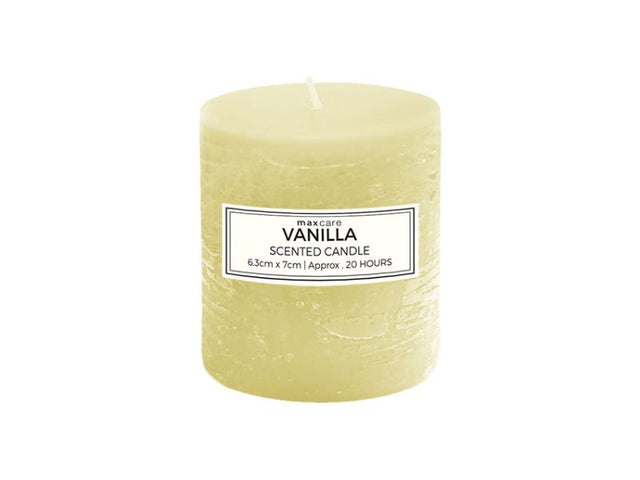 Set of 48 ivory Rustic Vanilla scented candles, 6.3 x 7cm, perfect for creating a warm and inviting ambiance.