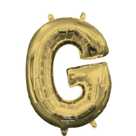 CI: Letter G White Gold 40cm foil balloon, self-sealing and air-fill only, perfect for elegant celebrations and decor.