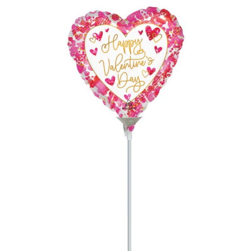 Heart-shaped 22cm foil balloon for Valentine's Day, perfect for romantic gifts and festive decorations.