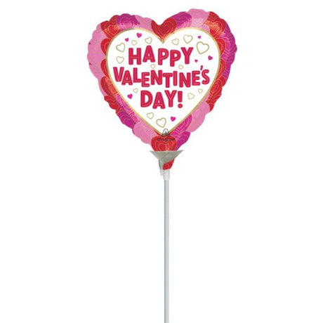 10cm foil balloon with heart design, perfect for Valentine's Day celebrations and romantic gifting.