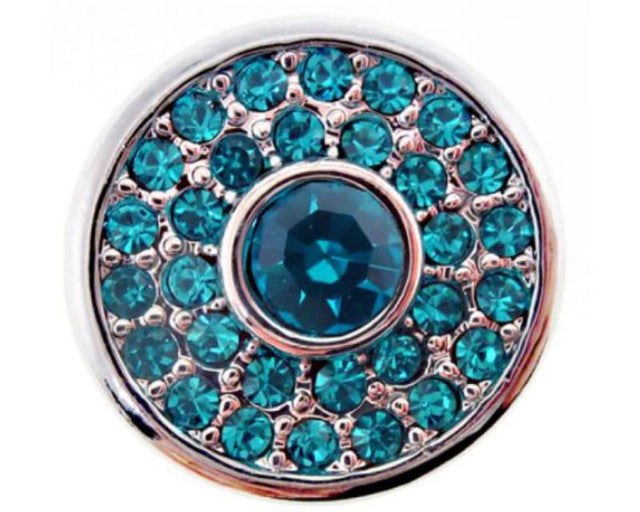 Teal Diam Circle snap from Snaps REDFOX, versatile accessory enhancing style with vibrant color and elegant design.