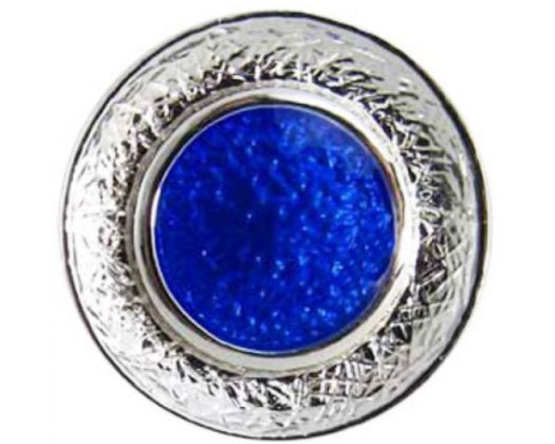 Stylish blue accessory with a sophisticated silver nest, perfect for elevating your fashion game or home decor.