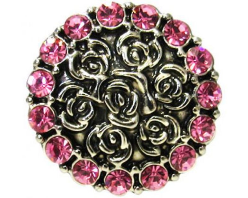 Elegant faux roses with pink diamantes, perfect for decor or gifts, showcasing sophisticated charm and vibrant colors.