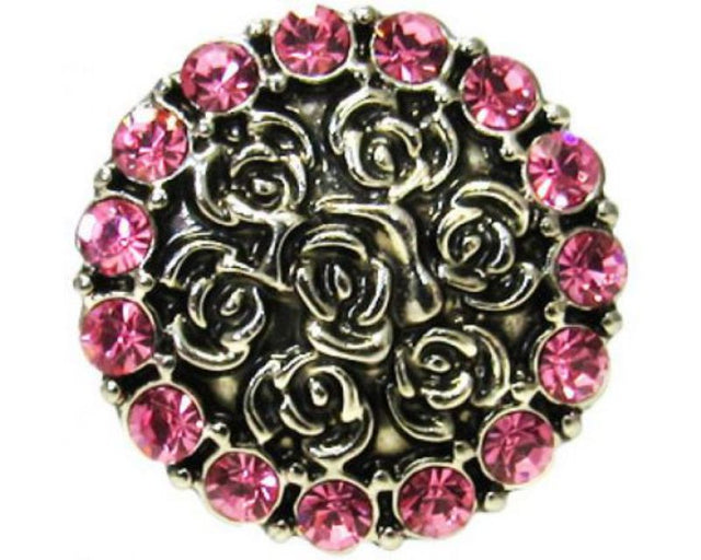 Elegant faux roses with pink diamantes, perfect for decor or gifts, showcasing sophisticated charm and vibrant colors.