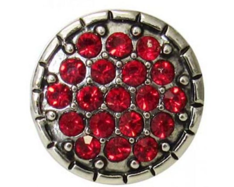Luxurious red diamante shield featuring a striking design for stylish protection at events and parties.