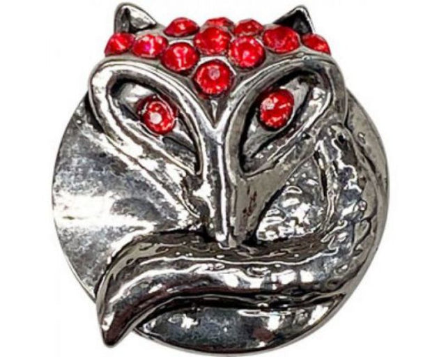 Vibrant red Snaps REDFOX - Red Fox, durable outdoor accessory for hats and jackets, perfect for adventurous playtime.