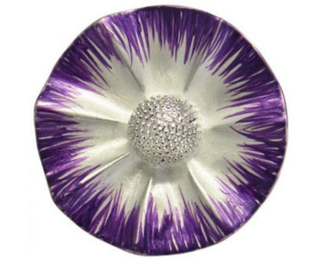 Vibrant purple and white frangipani snap, perfect for home decor and events, symbolizing love and beauty.