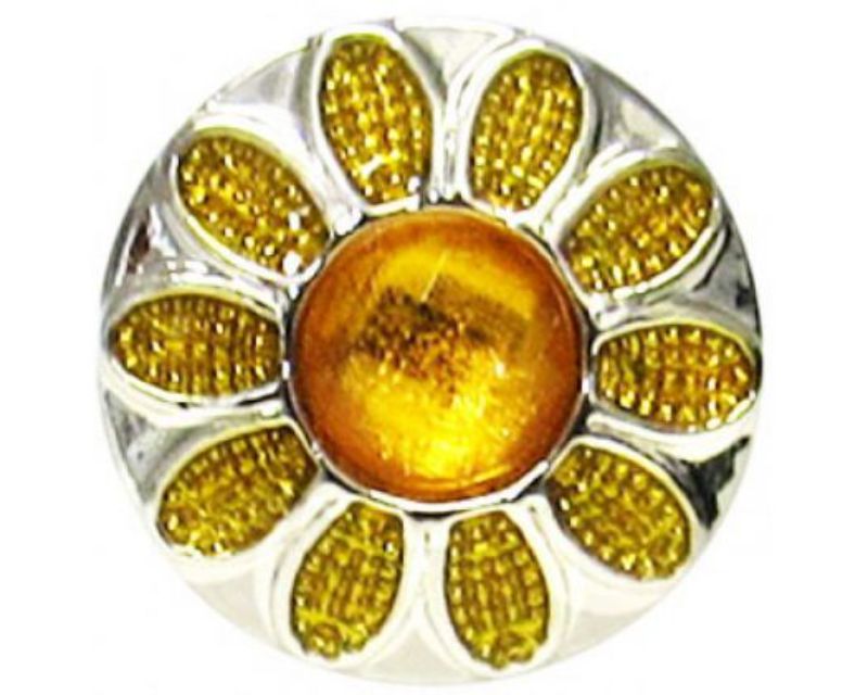 Alt text: "Snaps REDFOX - Diamante Sunflower accessory featuring a vibrant sunflower design with sparkling diamante accents."