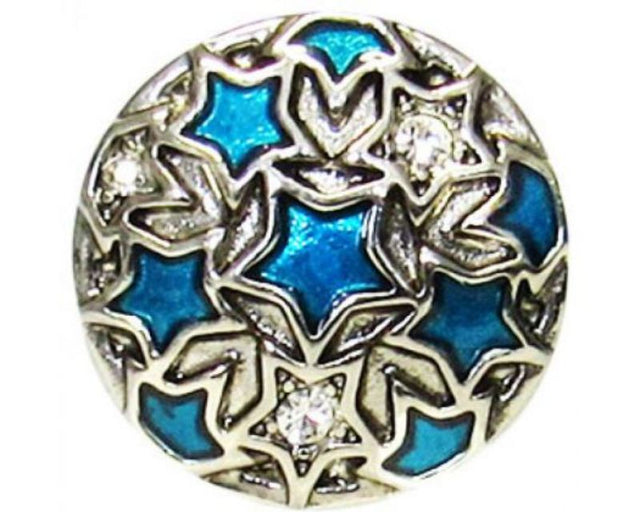 Vibrant blue star snaps for customizing jackets and bags, adding style and individuality to your accessories.