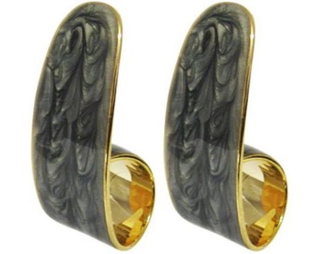 Stylish silver Jax Curve Drop Earrings with a modern design, measuring 4 cm long, perfect for any occasion.