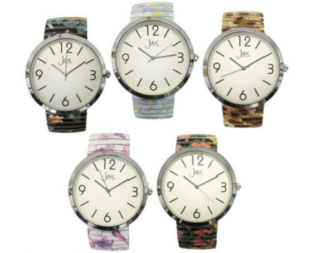 Elegant Jax Expand x5 watch set featuring five versatile timepieces with expandable straps and bold 40 mm cases.