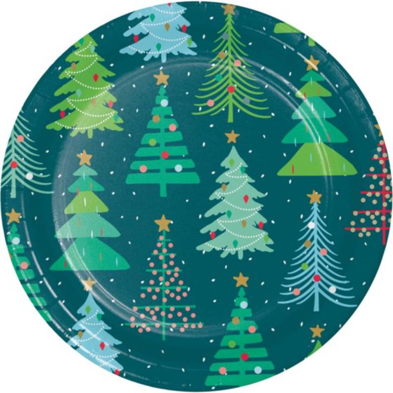 Holiday Cheer Lunch Plates Paper 18cm - Pack of 8