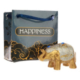 Set of 24 metallic glitter mini gift bags with lucky elephant figurines, perfect for parties and celebrations.