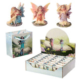 Set of 24 colorful mini gift bags containing 4cm tall flower fairies, perfect for party favors and whimsical decor.