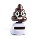 Solar Dancer - Smiling Poo figurine sways in sunlight, adding whimsical charm to desks, dashboards, or window sills.