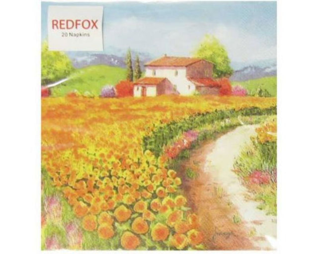 Elegant French Provence napkin pack of 20, eco-friendly 3-ply with vibrant floral prints for special dining occasions.