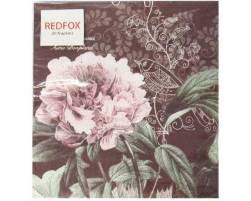 Moutan Peony Napkin featuring vibrant floral design, 3-ply durability, eco-friendly materials, ideal for elegant dining occasions.