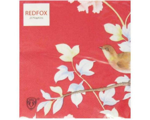 Elegant Long Tail Shrike napkins, 3-ply, eco-friendly, stylish for casual or formal dining, available in packs of 20.