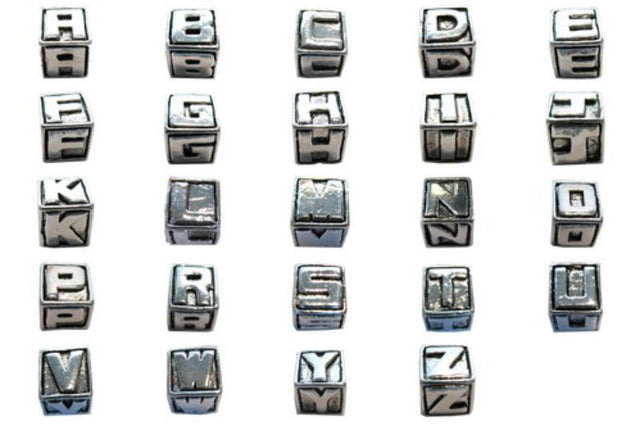 Vibrant Alphabet Starter Pack with 50 durable beads for personalized jewelry and crafts, ideal for all ages.