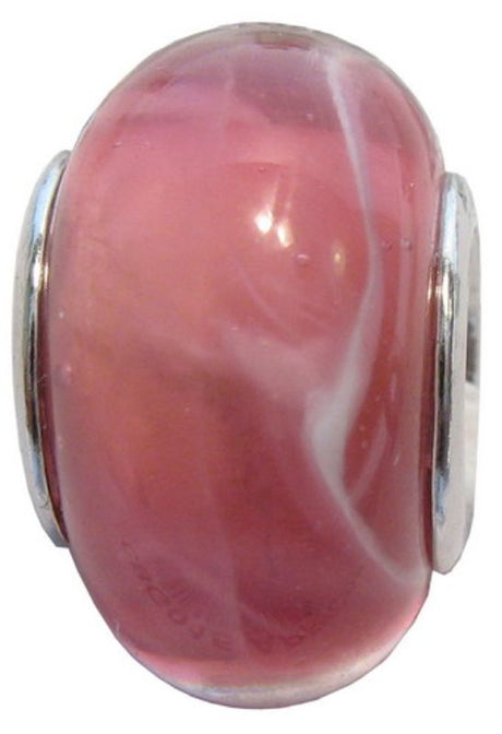 Vibrant apricot swirl glass beads in a 4-pack, perfect for jewelry-making and creative projects.