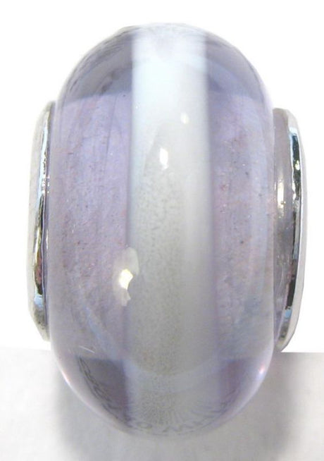 Handcrafted glass Cherish Beads set of 4 with vibrant colors and rhodium plated inner lining for unique jewelry designs.