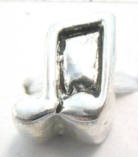 Silver-plated musical note beads in a pack of 8, perfect for jewelry making and crafts, featuring an anti-tarnish coating.