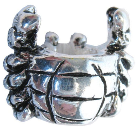 Crab-shaped metal beads pack of 8, perfect for crafting unique ocean-themed jewelry designs.