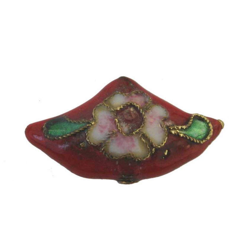 Set of 6 vibrant 13x24mm cloisonné beads featuring intricate designs, perfect for unique jewelry creations.