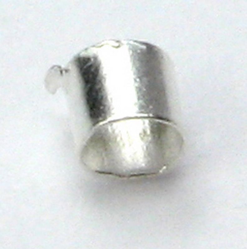 Silver 2.0mm crimp tubes, 8500 pieces, essential for securely fastening beads in jewelry-making projects.