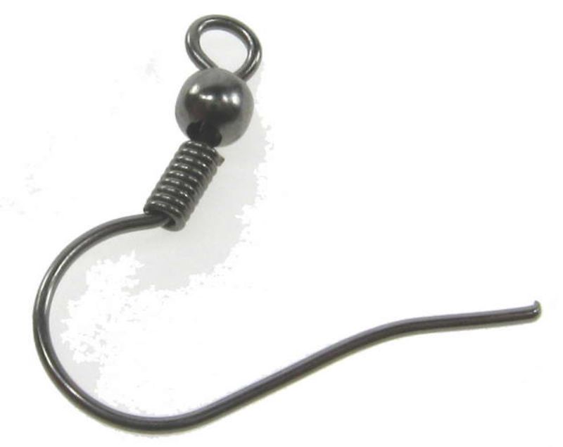 Set of 100 gunmetal 19mm earwires for jewelry-making, perfect for creating stylish earrings in various designs.