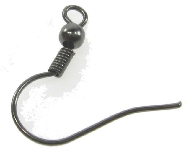 Set of 100 gunmetal 19mm earwires for jewelry-making, perfect for creating stylish earrings in various designs.
