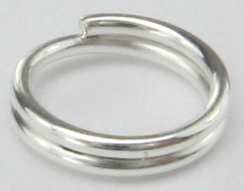 Set of 2 silver 6mm split rings, 700pcs for jewelry making and crafting, durable and tarnish-resistant.
