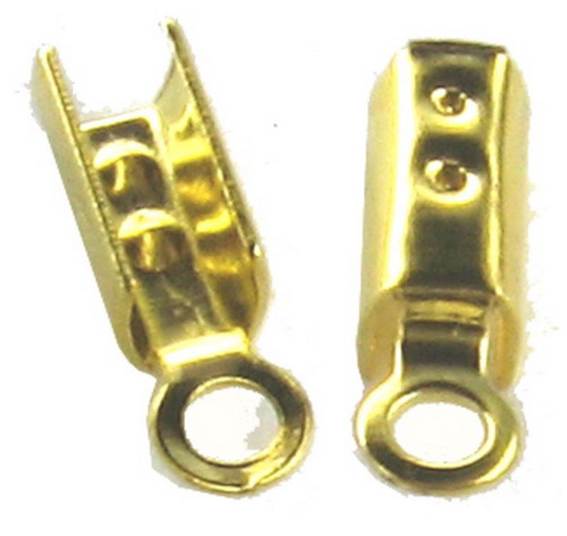 High-quality 7x3mm leather crimps in a 1000pc bulk pack, perfect for crafting and jewelry making with a professional finish.