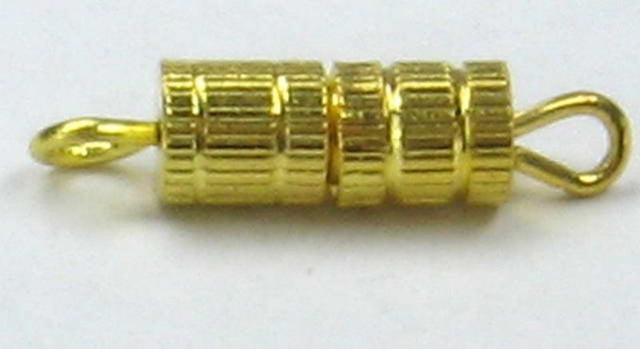 Gold 10x4mm screw clasps, set of 40, ideal for jewelry making, featuring a secure and stylish closure.