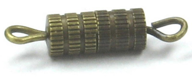 Antique 10x4mm screw clasps in a bulk pack of 1000, ideal for secure and stylish jewelry making.