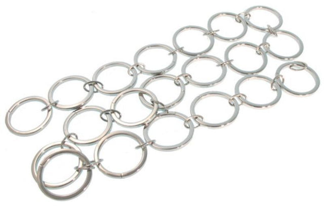 Large round links for jewelry making, 20 nickel-free iron pieces with modern rhodium finish, ideal for DIY designs.