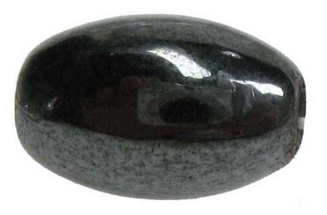 Magnetic oval hematite beads, 12x5mm, set of 34 pieces, perfect for elegant jewelry design.