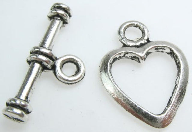 Heart shape connectors set of 5, perfect for enhancing DIY jewelry projects with a romantic touch.