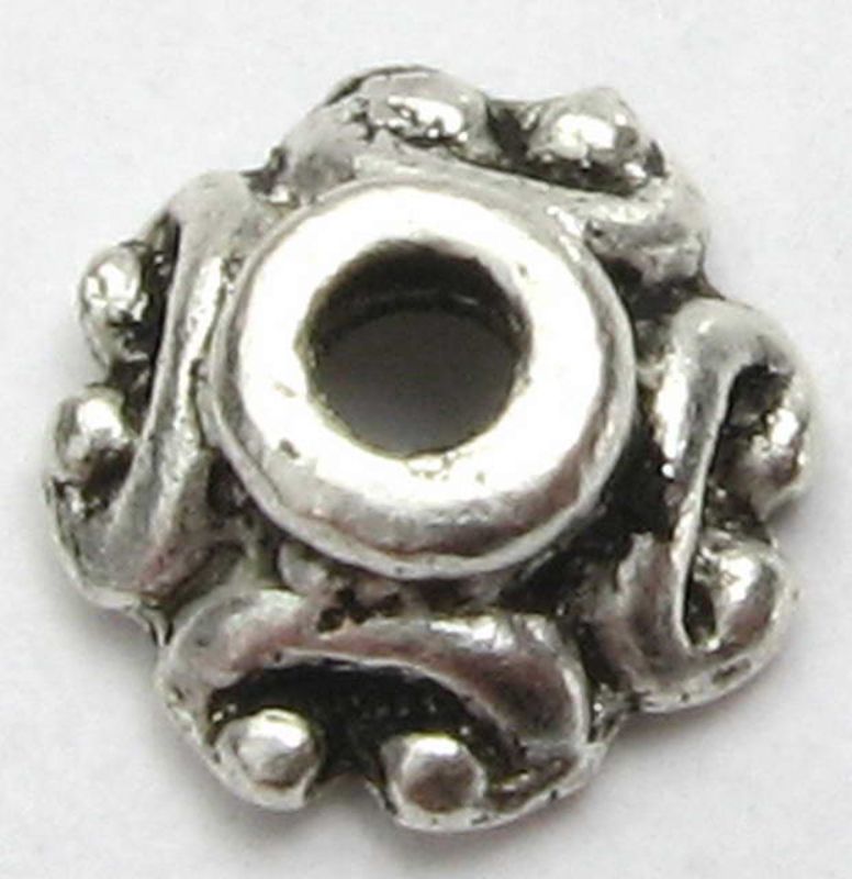 Set of 2 metal beads, 6.5mm, 100pcs each, ideal for jewelry making and DIY projects with a stunning metallic finish.