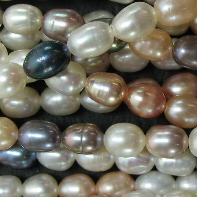 Elegant pearl beads in 5.5x4.5mm, 40cm strand, set of 4, perfect for jewelry making and crafting projects.