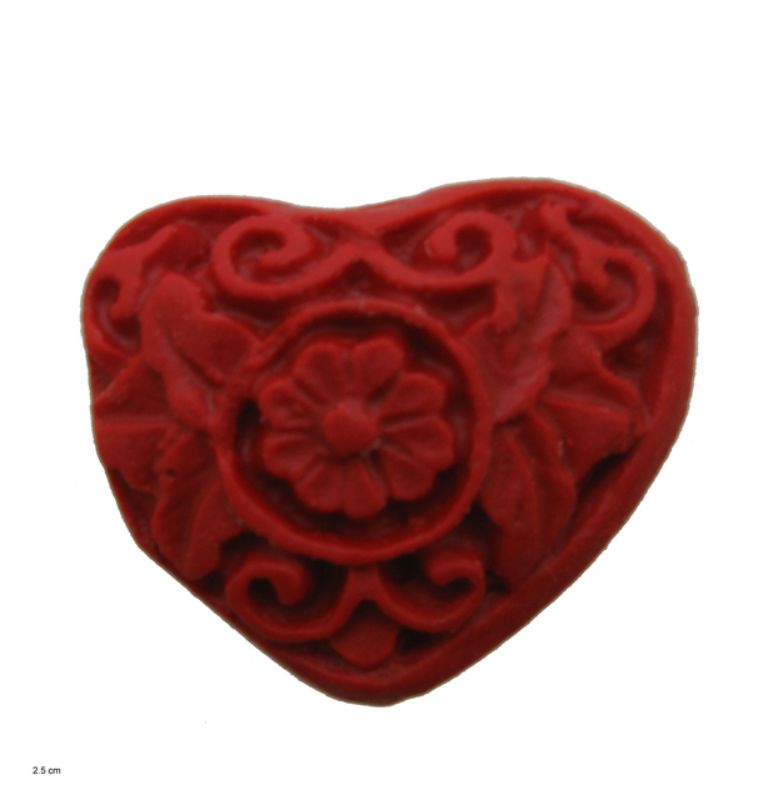 Set of 12 vibrant 15x19mm heart beads, perfect for jewelry making and DIY projects, radiating elegance and charm.